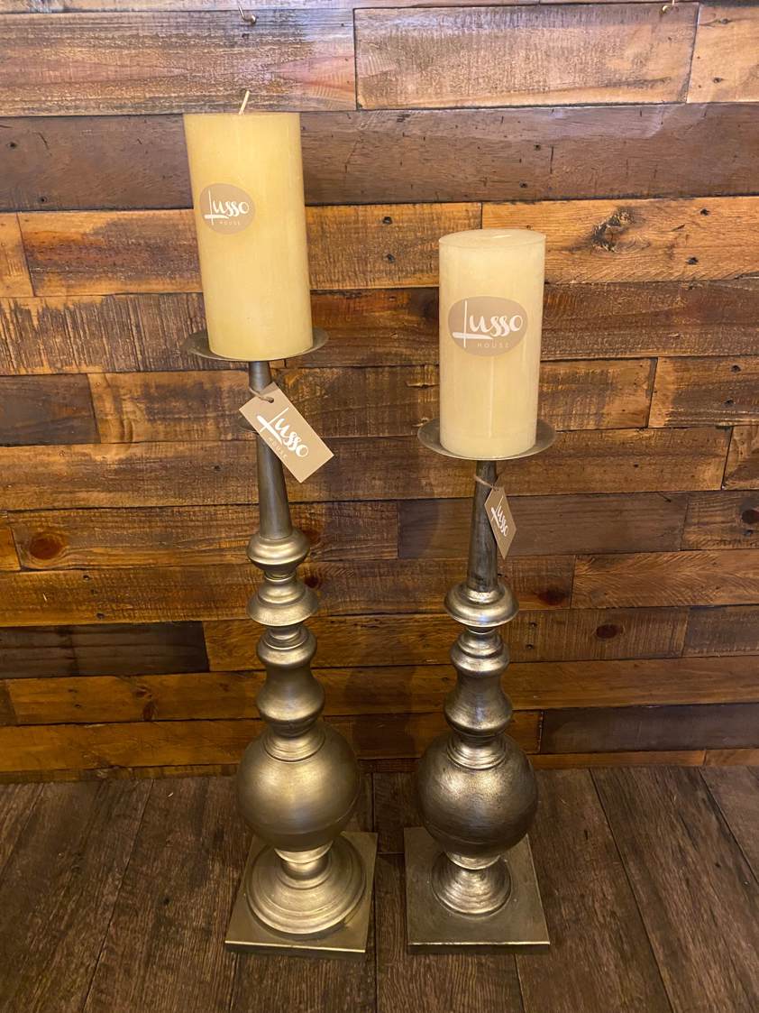 Antique Bronze Candle Holders