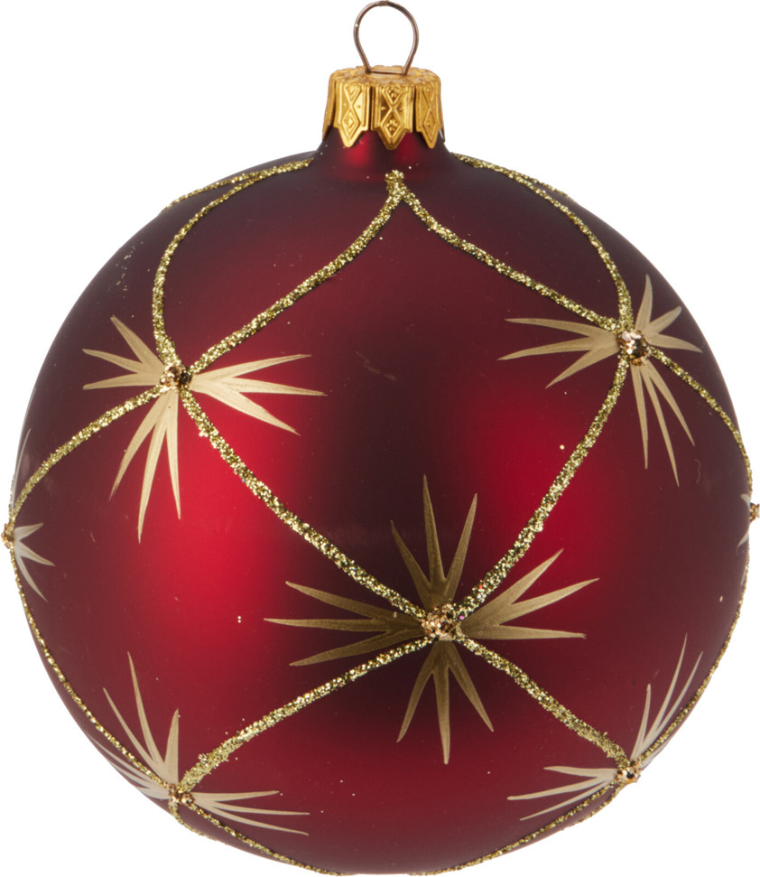 Hand Blown Glass Bauble Star Burst Hand Blown Glass Bauble Star Burst