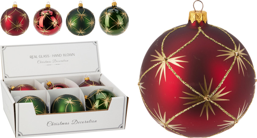 Hand Blown Glass Bauble Star Burst Hand Blown Glass Bauble Star Burst