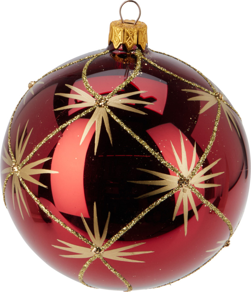 Hand Blown Glass Bauble Star Burst Hand Blown Glass Bauble Star Burst