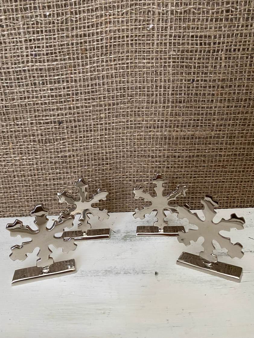 Silver Snowflake Place Holders