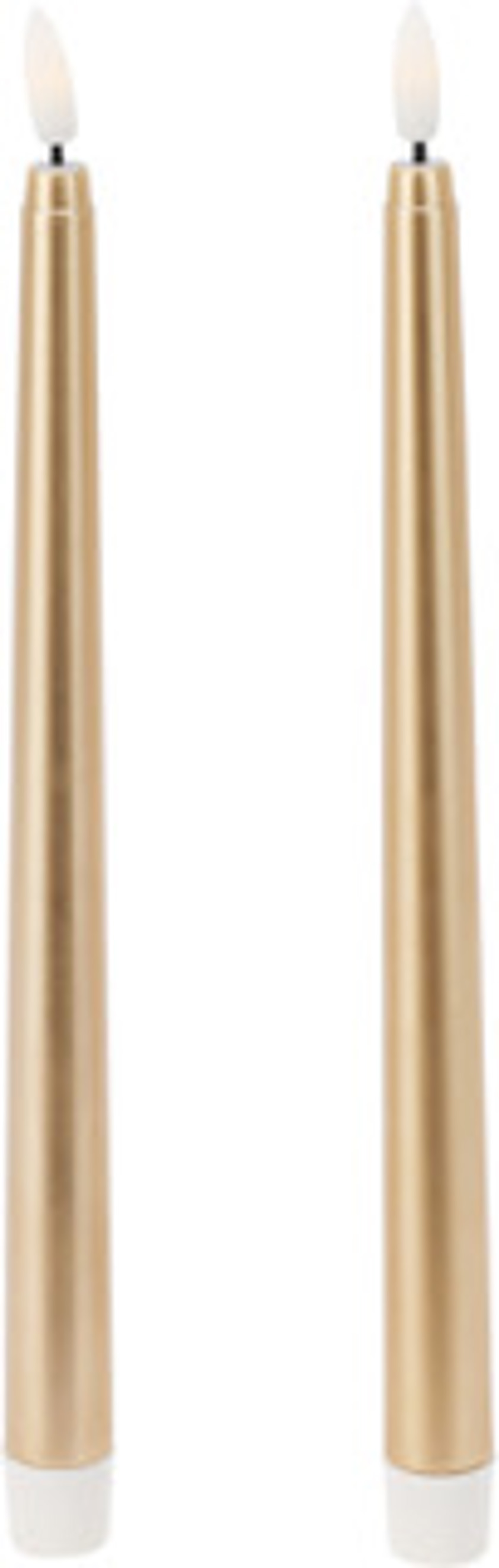 Gold LED Dinner Candles (Two)