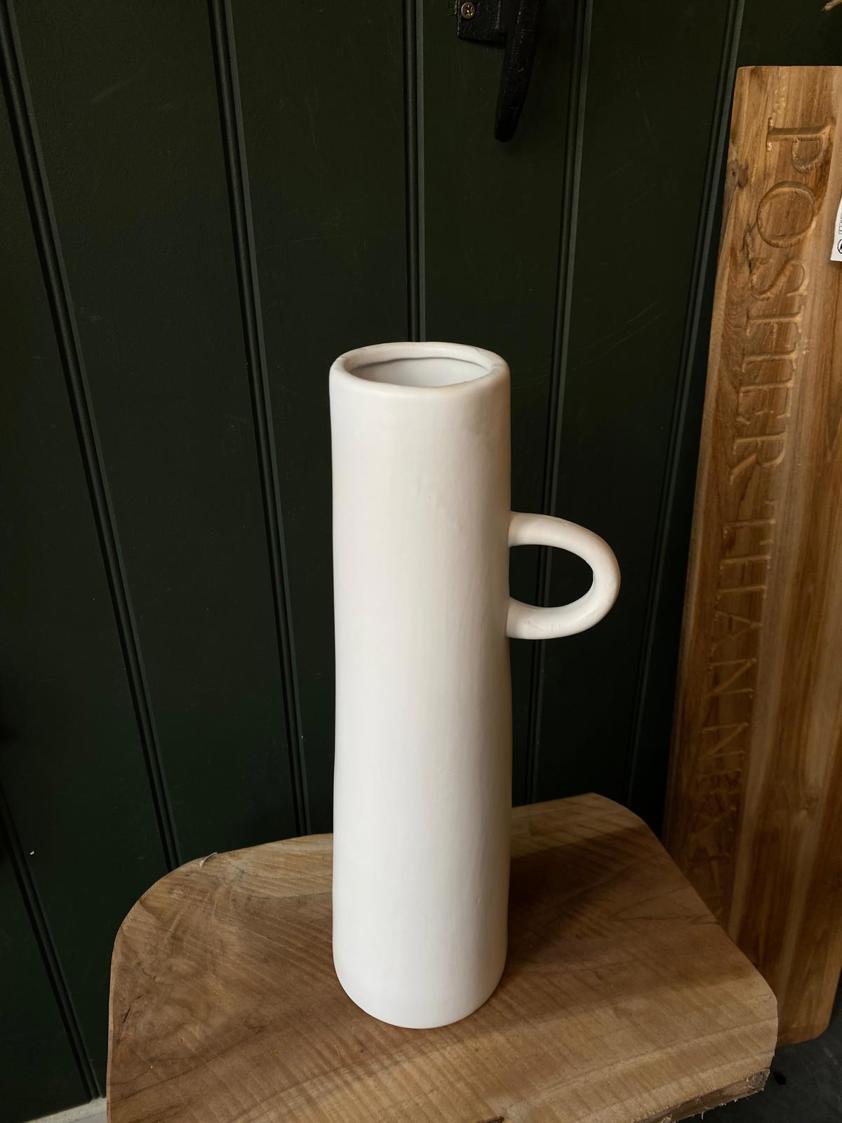 Tall White Vase