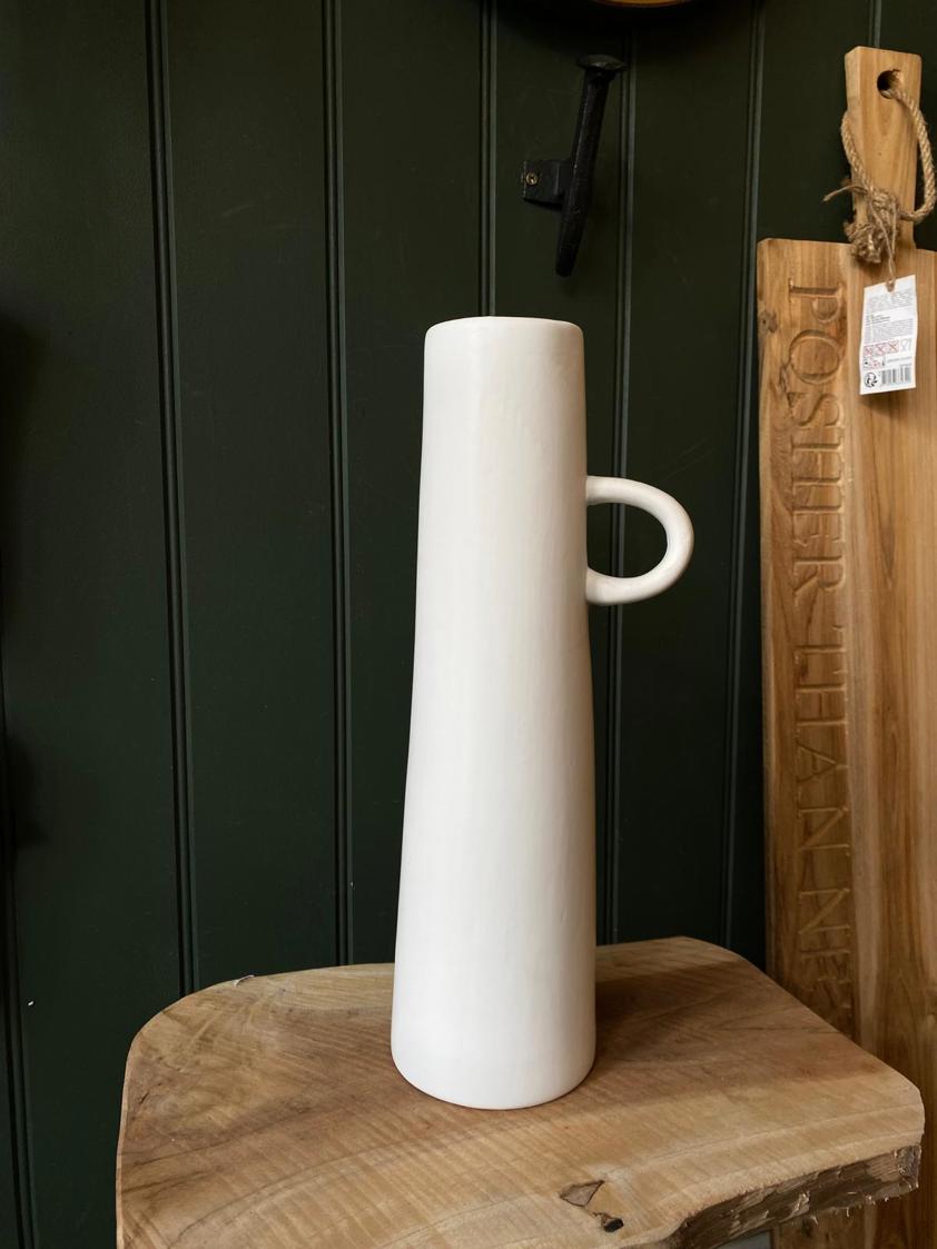 Tall White Vase