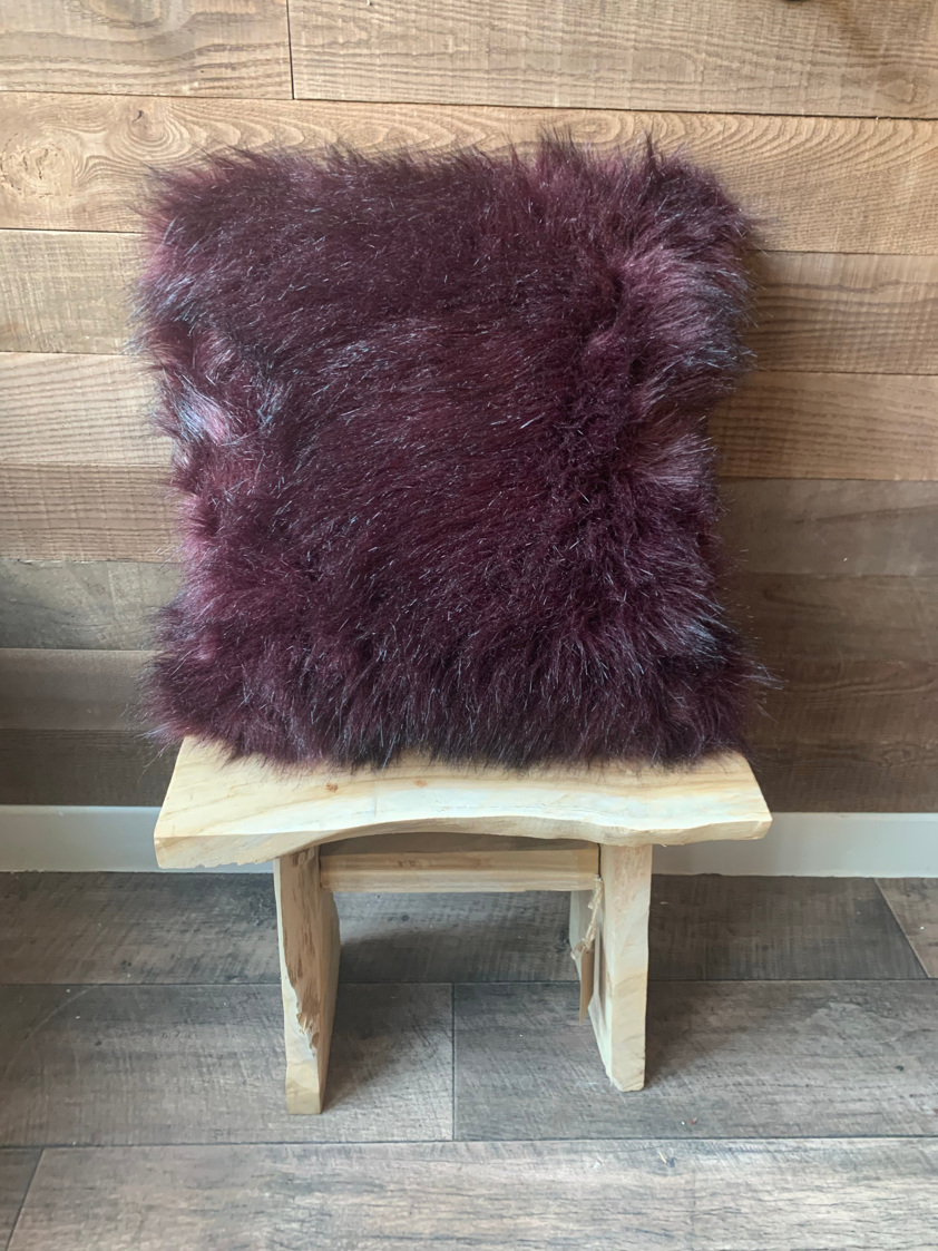 Faux Fur Purple Cushion