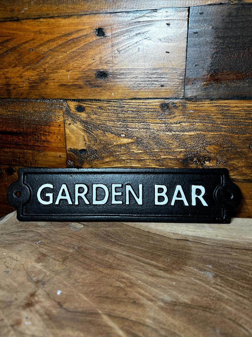 Garden Bar Metal Sign