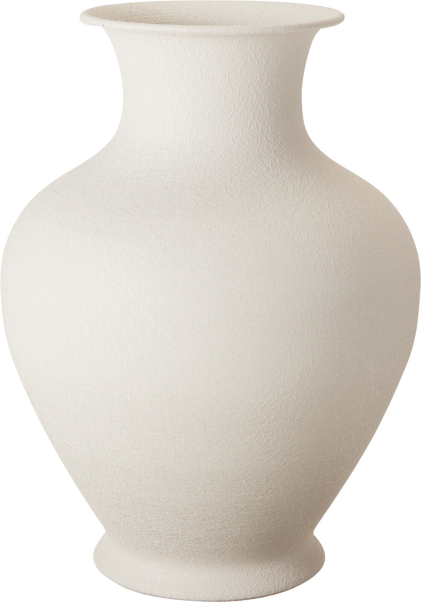 Off White Metal Vase