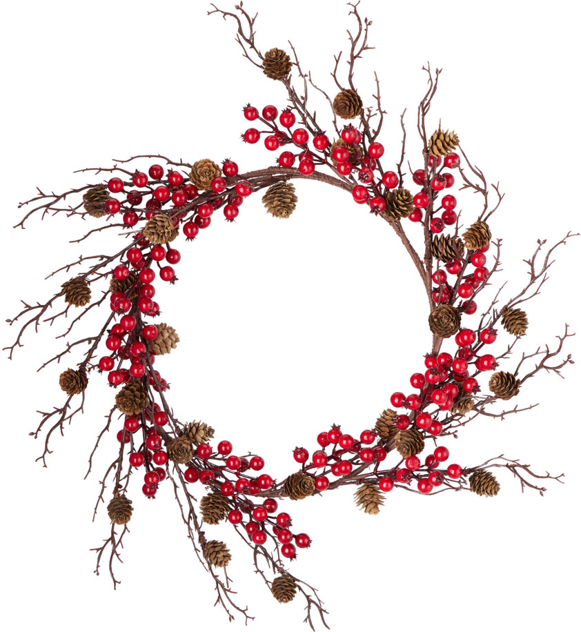 Berry Pinecone Wreath