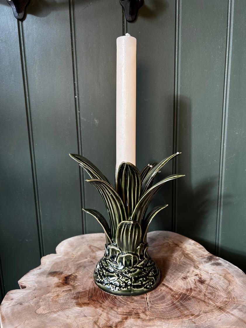 Stone Palm Candle Holder