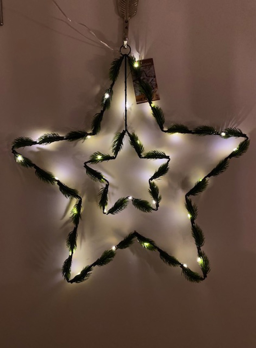 Hanging 30L 51cm Star with Pine