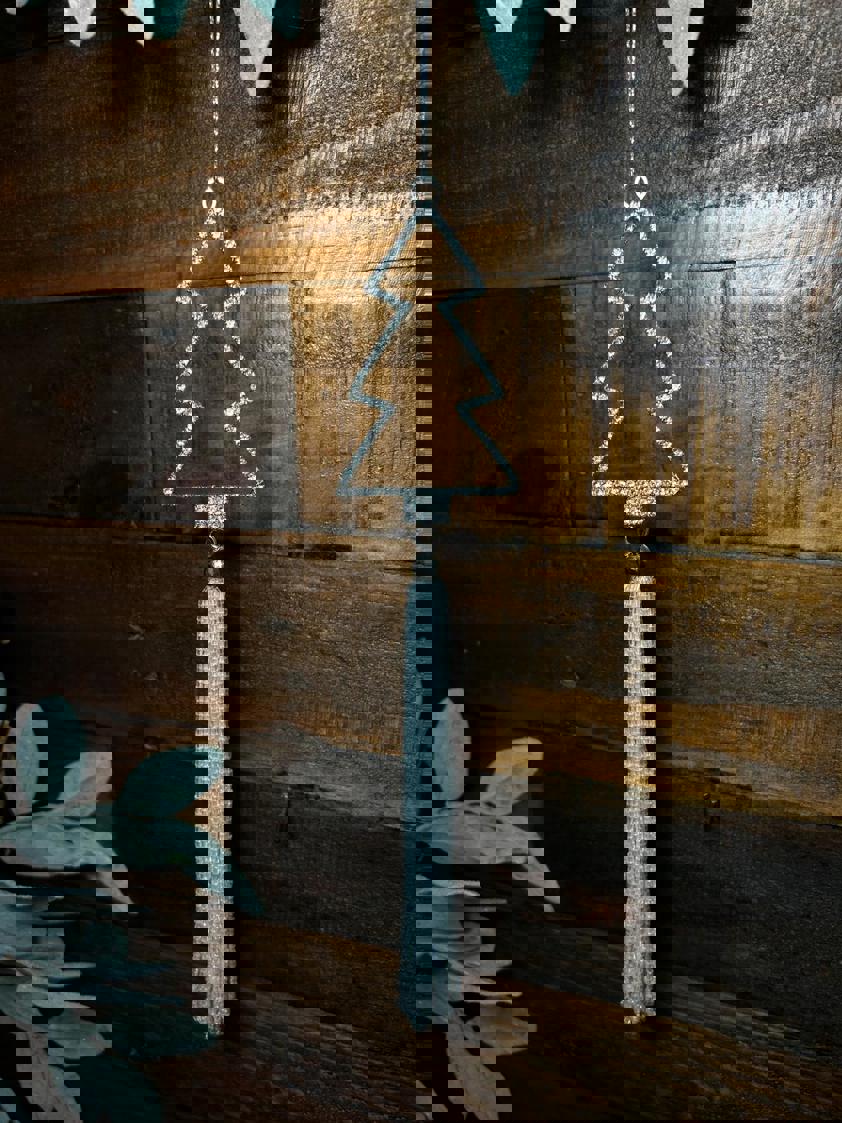 Hanging Silver Decor With Tassel Hanging Silver Decor With Tassel