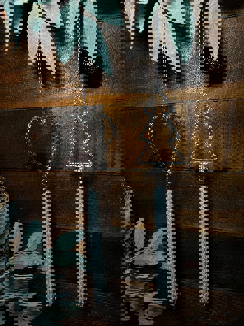 Hanging Silver Decor With Tassel Hanging Silver Decor With Tassel