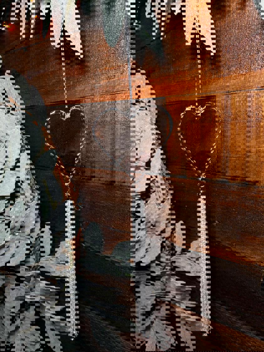 Hanging Silver Decor With Tassel Hanging Silver Decor With Tassel