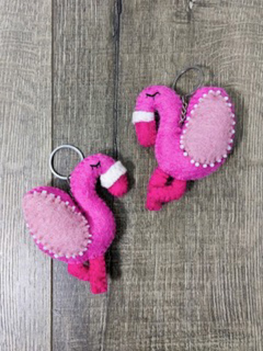 Florence The Felt Flamingo Bag Charm/Keyring
