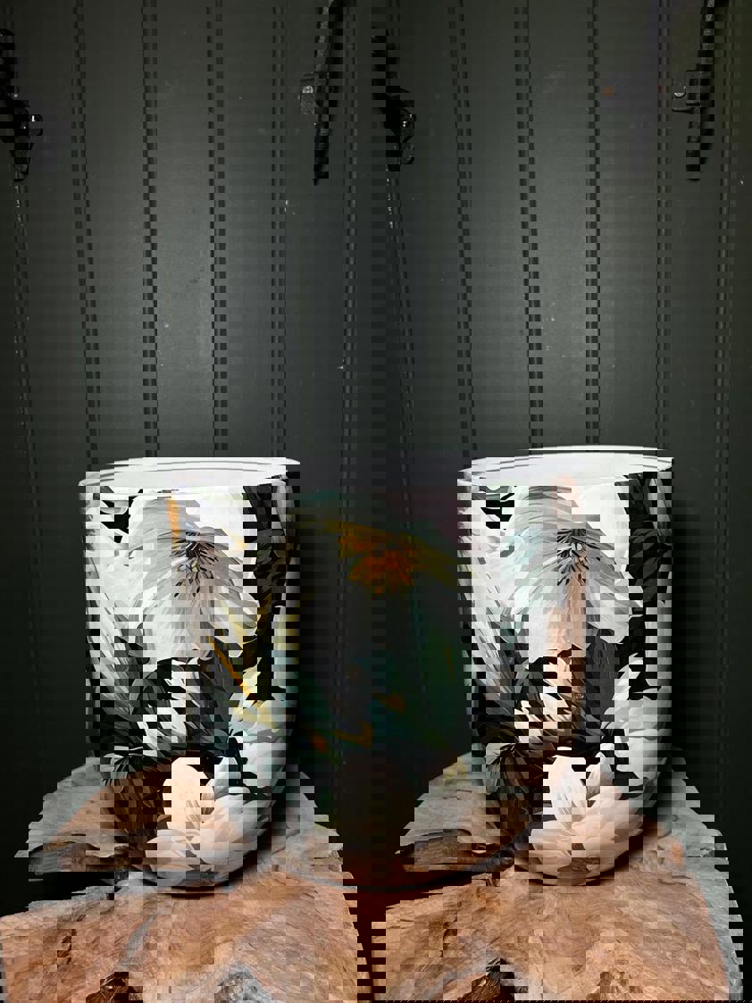 Flower Print Plant Pot