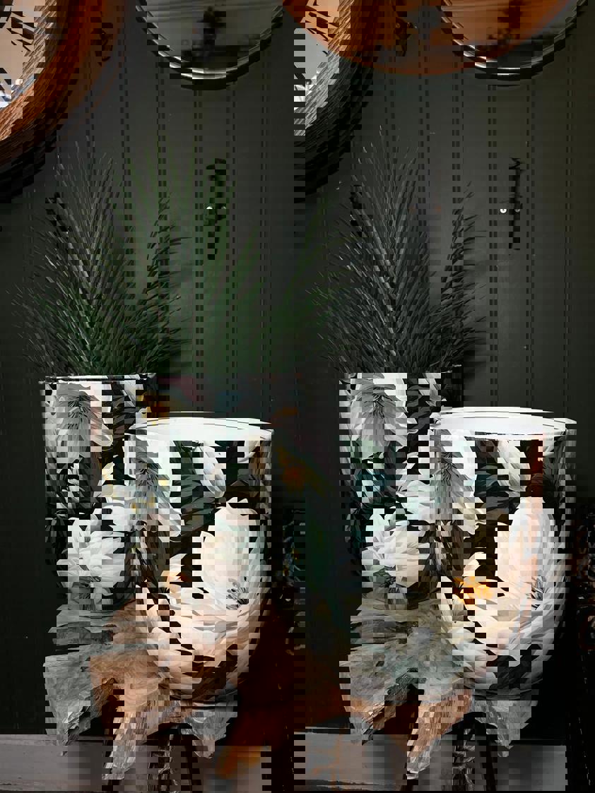 Flower Print Plant Pot