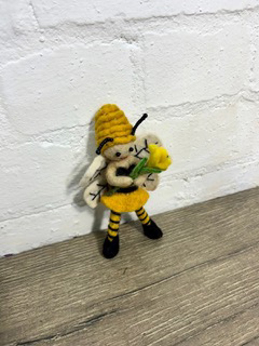Felt Holly Honey Bee Fairy