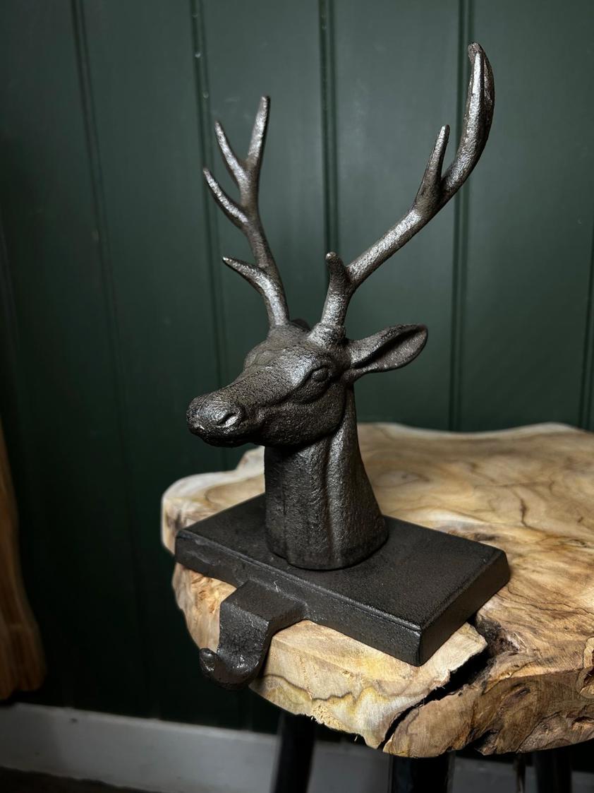 Cast Iron Stag Stocking Holder