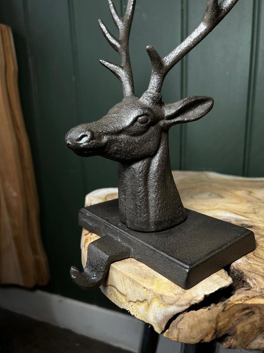 Cast Iron Stag Stocking Holder
