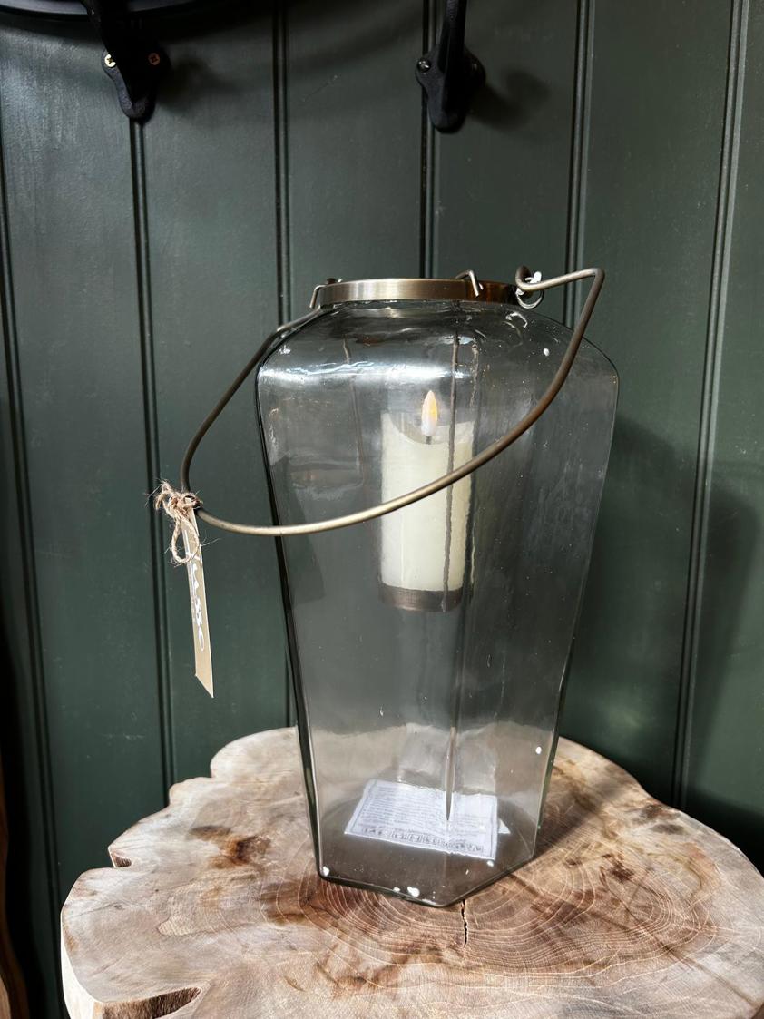 Tall Glass Candle Holder