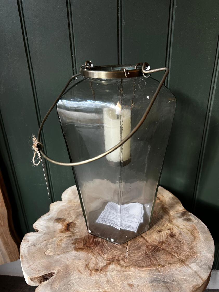 Tall Glass Candle Holder