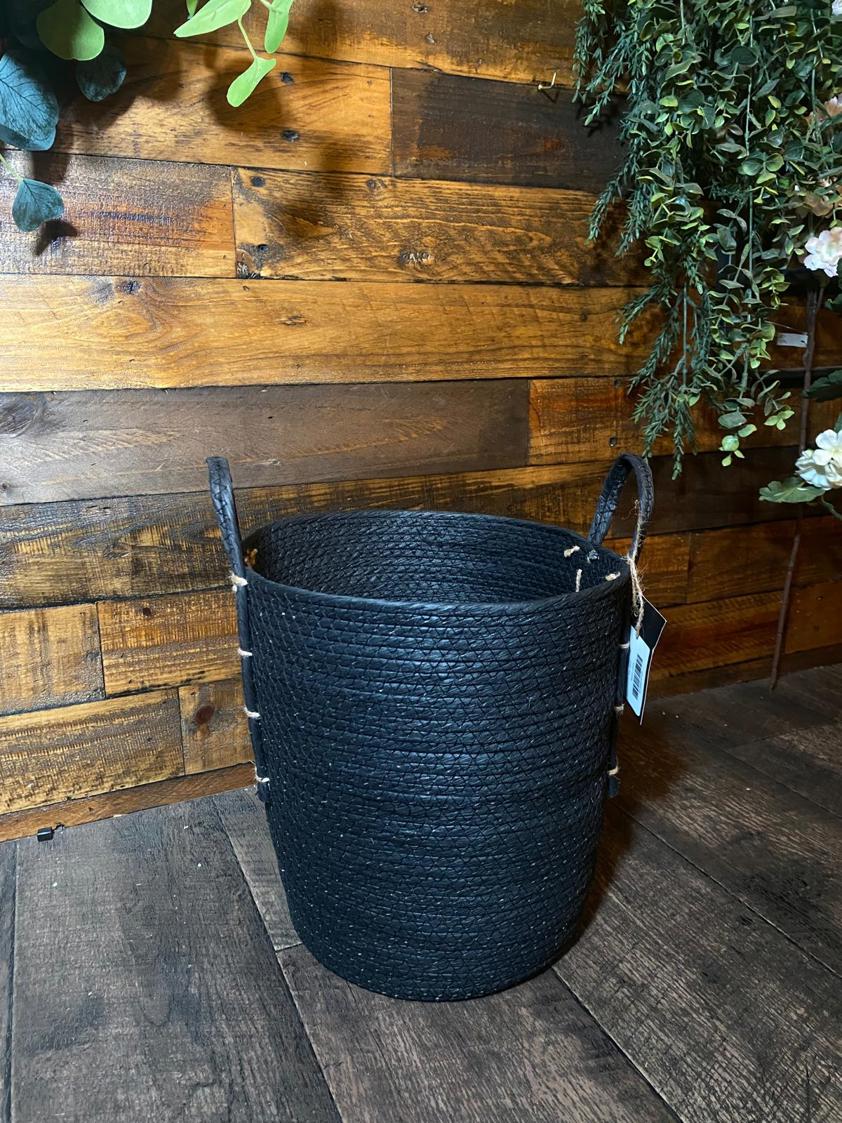 Black Basket With Handle