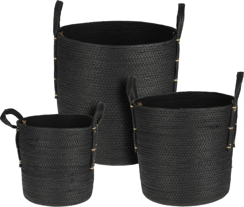 Black Basket With Handle