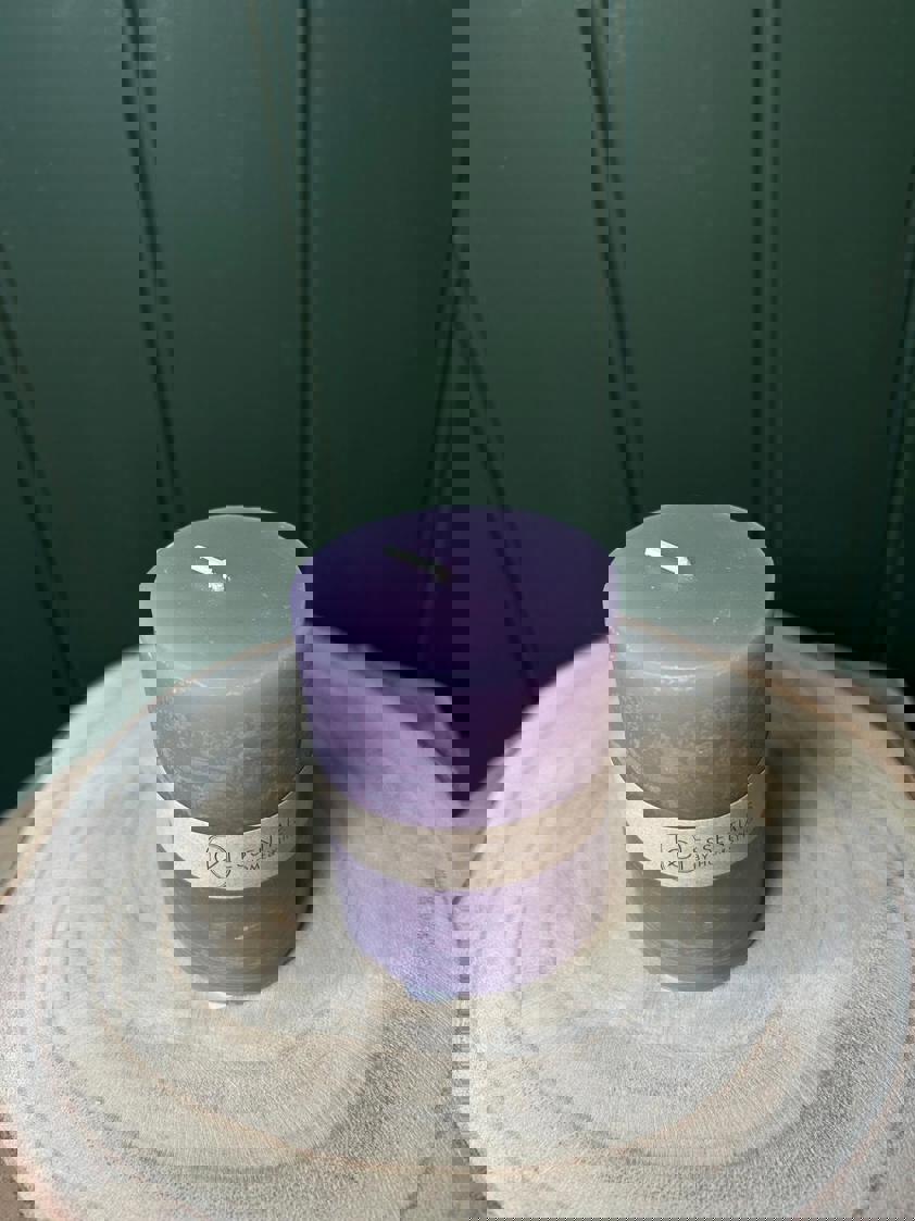 Purple Pillar Candle 6cm X 8cm