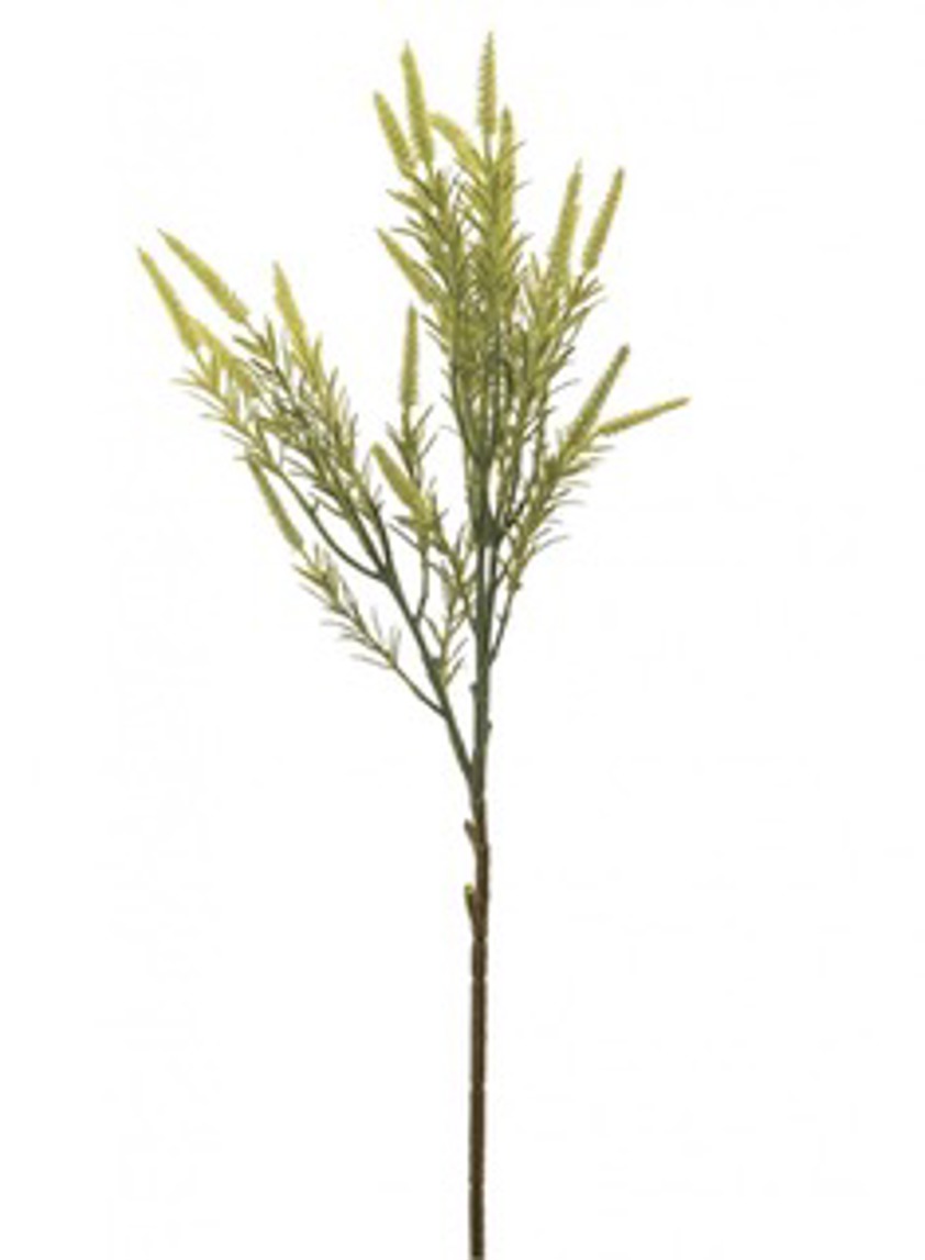 Tall Flocked Veronica Spray Green