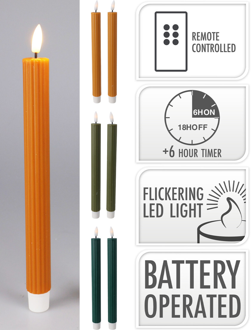 LED Dinner Candle Set