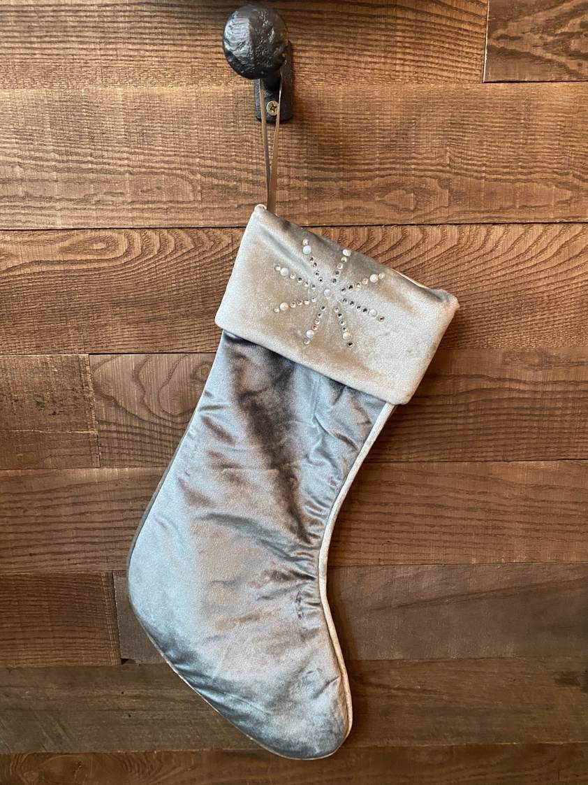 Crystal & Pearl Star Velvet Stockings