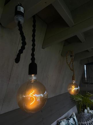  Bulb On Macrame Rope
