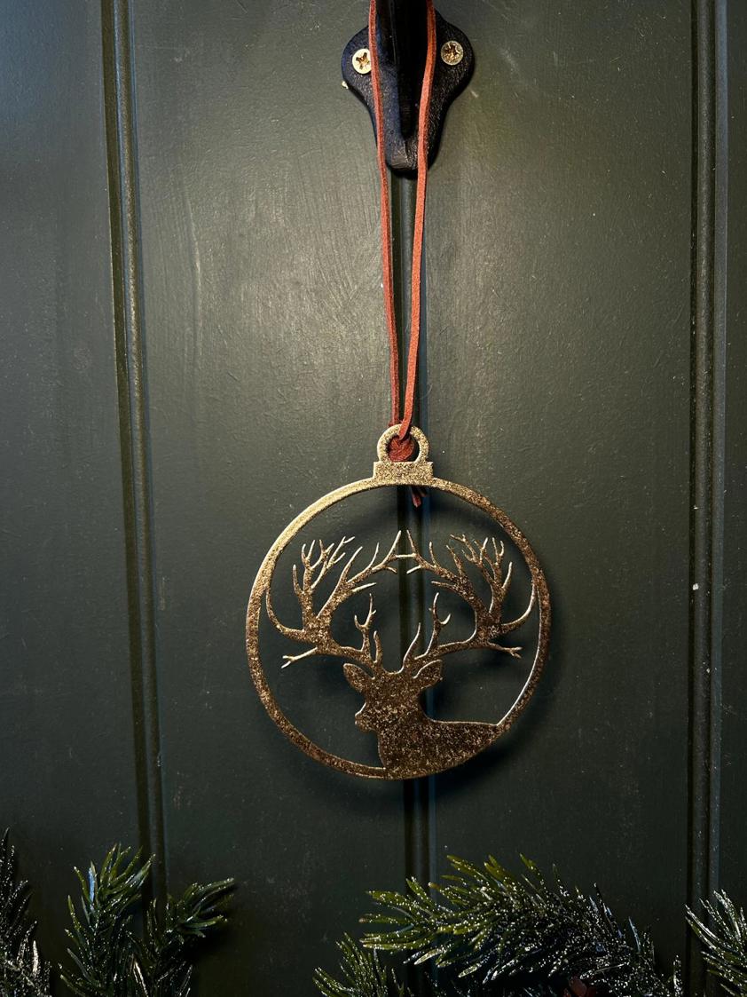 Small Gold Reindeer Head