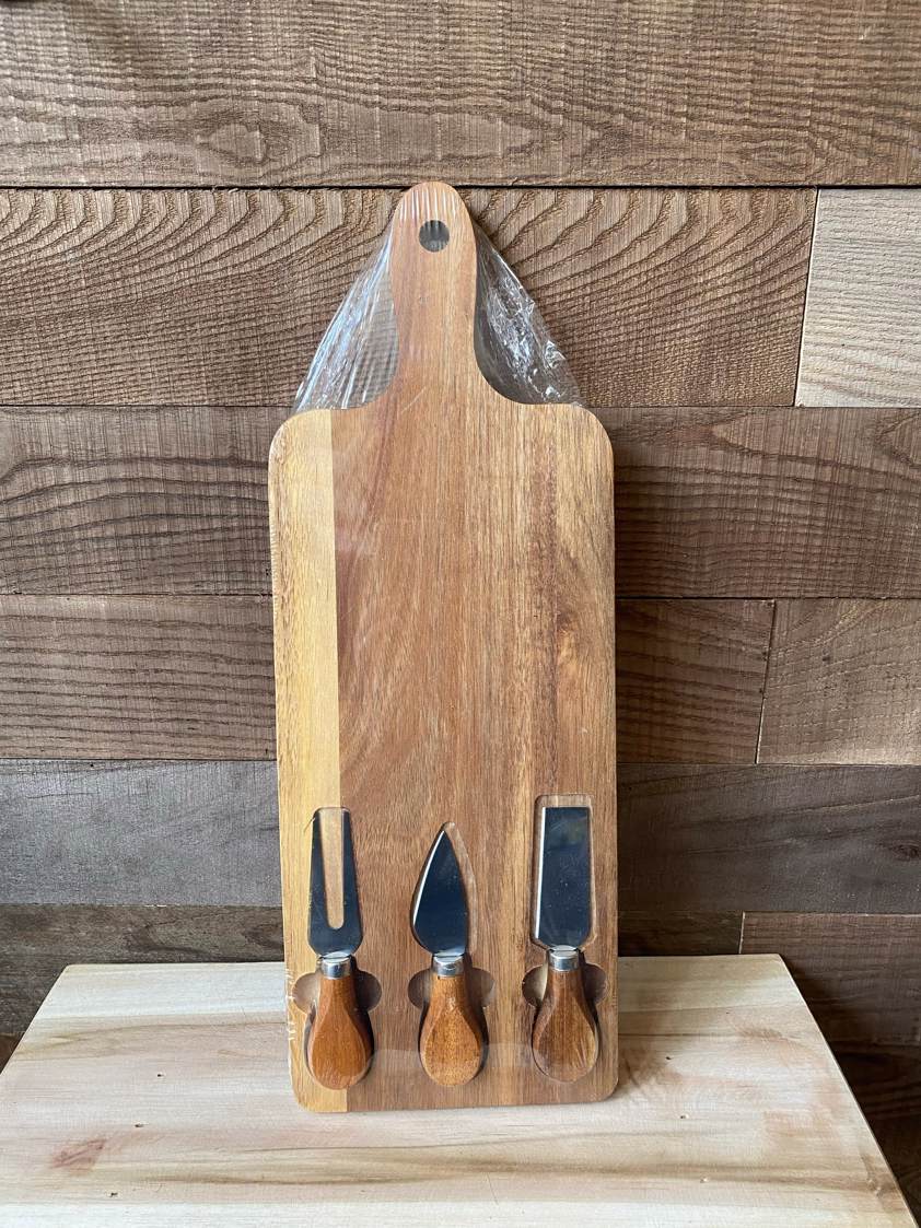 Cheese Board & Cheese Knives