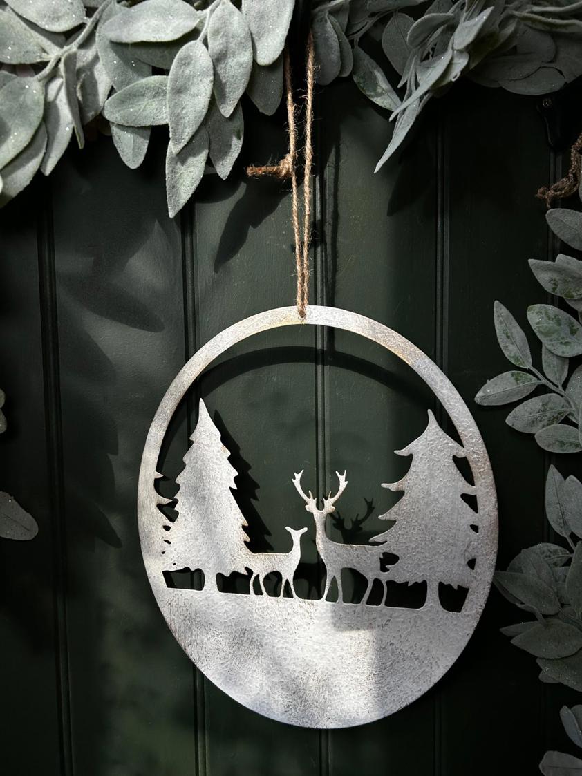 Aged Reindeer Hanging Decor