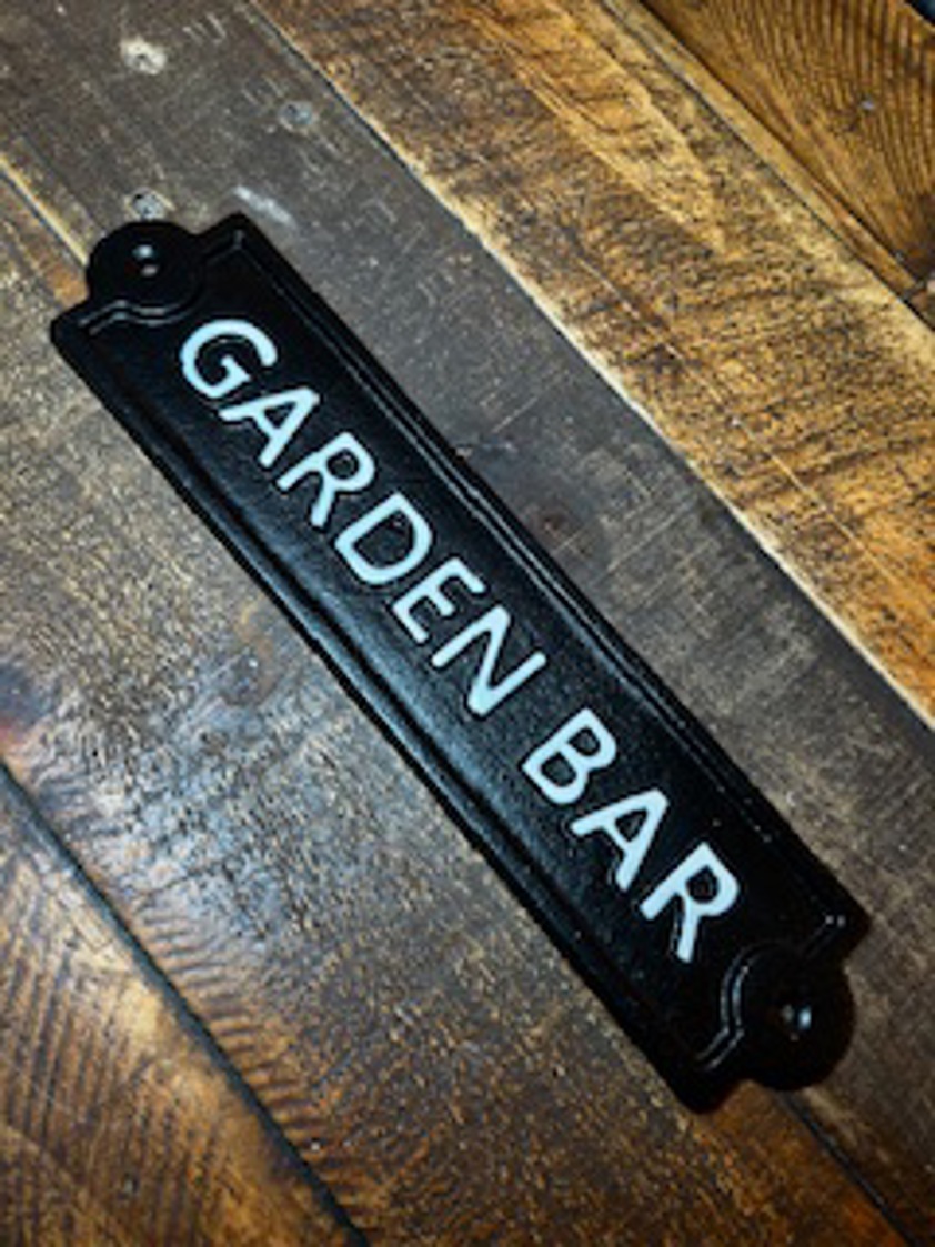 Garden Bar Metal Sign