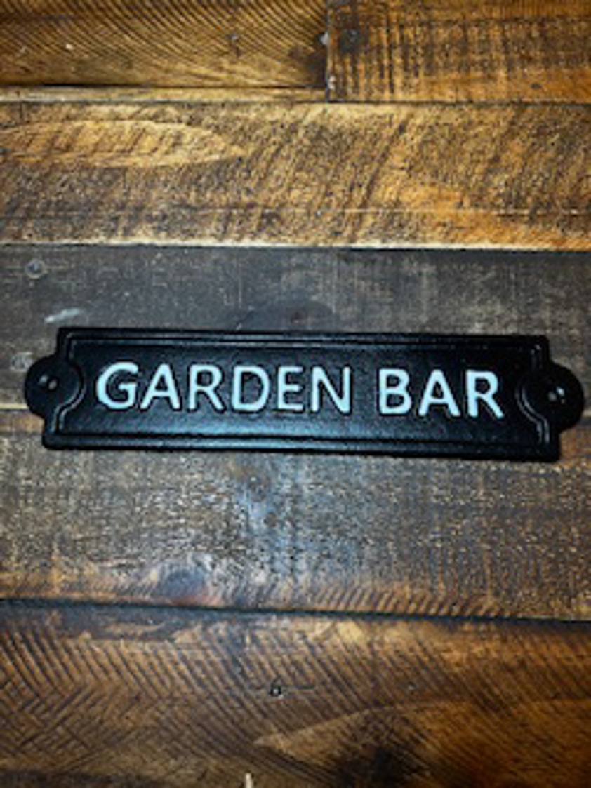 Garden Bar Metal Sign
