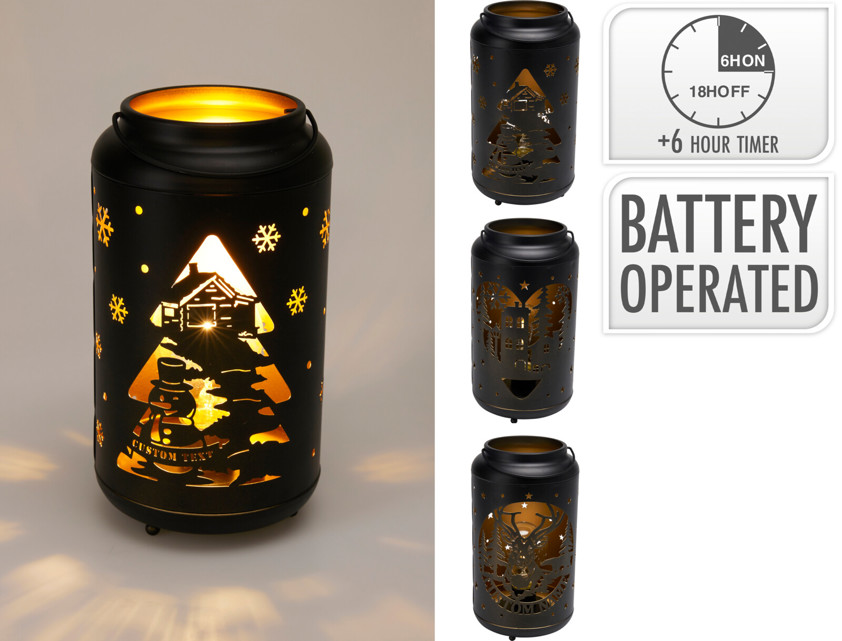 Black Lantern With LED's Black Lantern With LED's