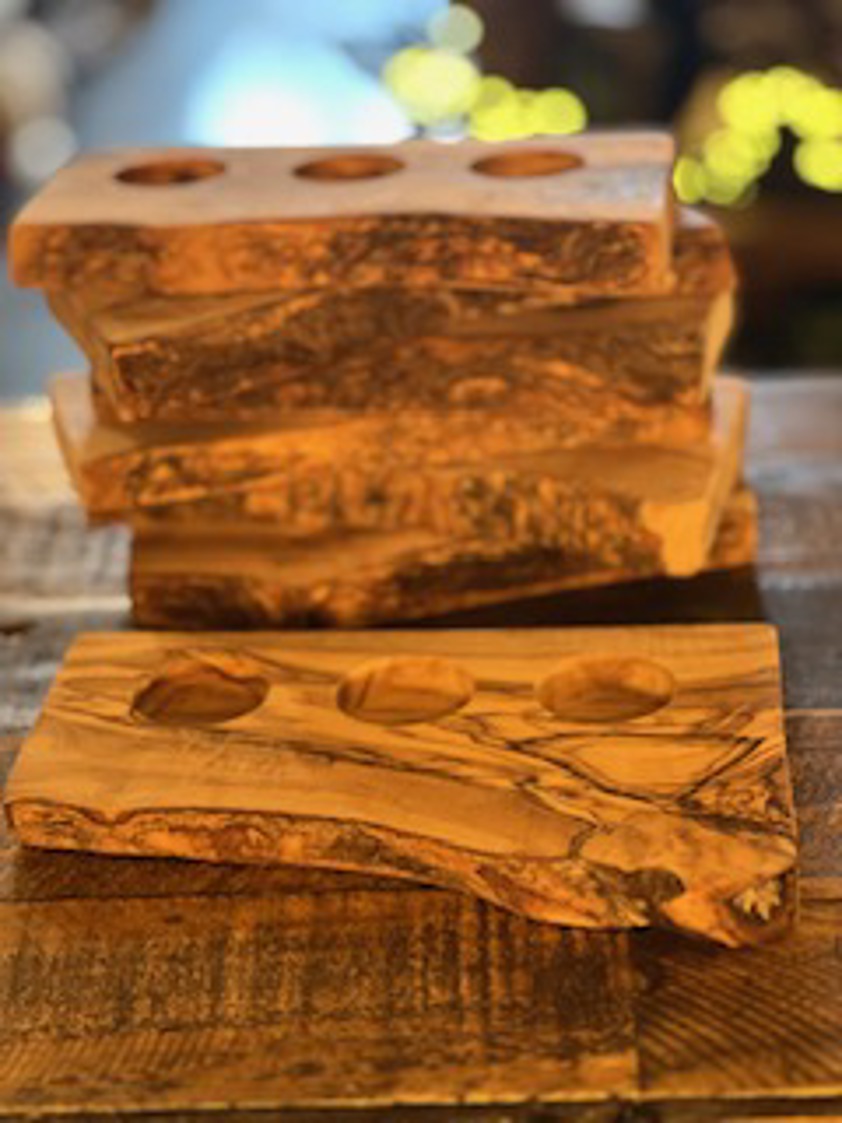 Olive Wood Tea Light Holder