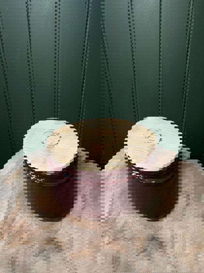 3 Wick Ceramic Matt Plum Candle