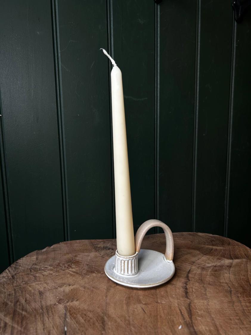 White Ceramic Candle Holder