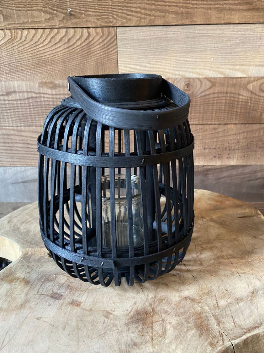 Black Bamboo Lantern