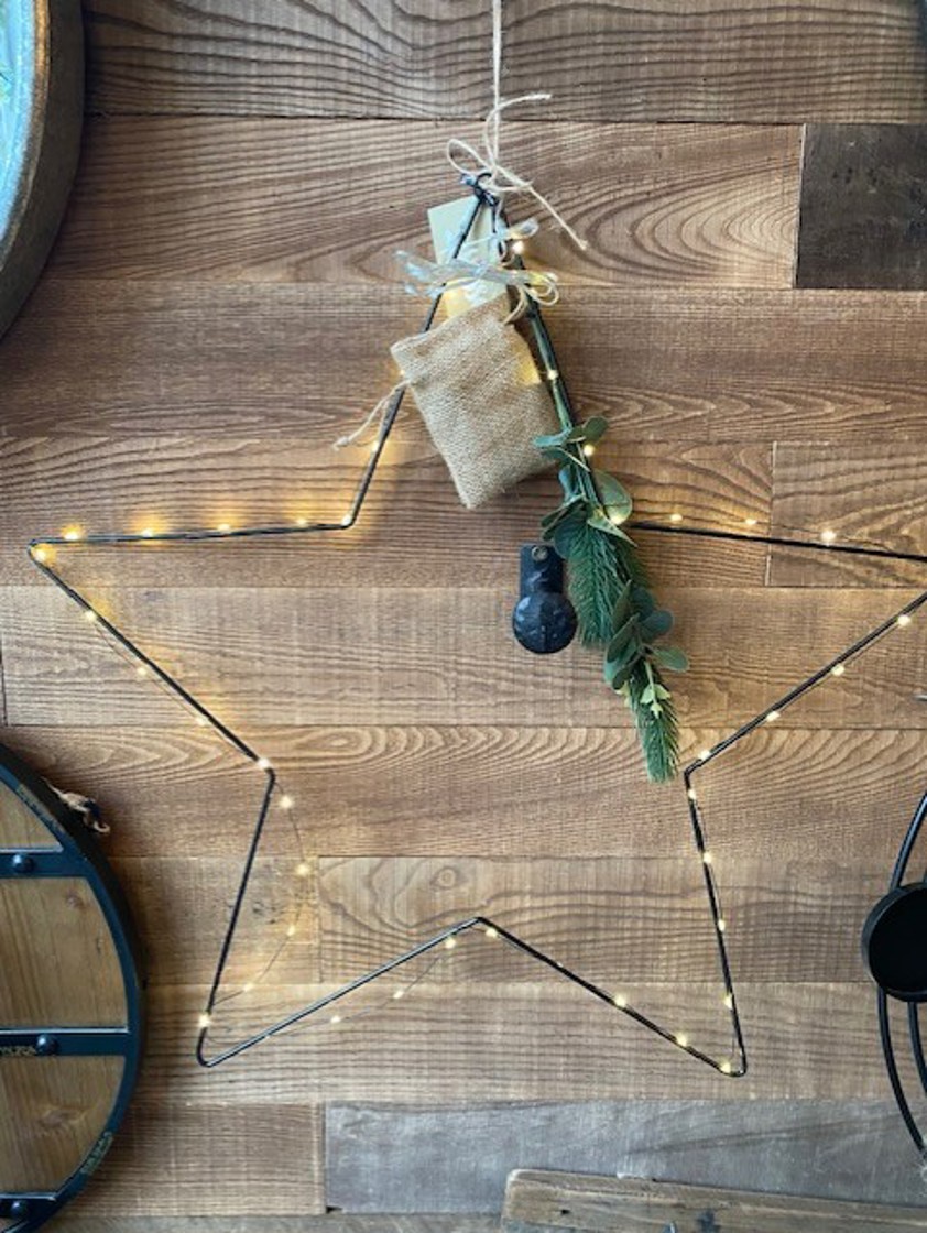 Black Star with lights and a sprig