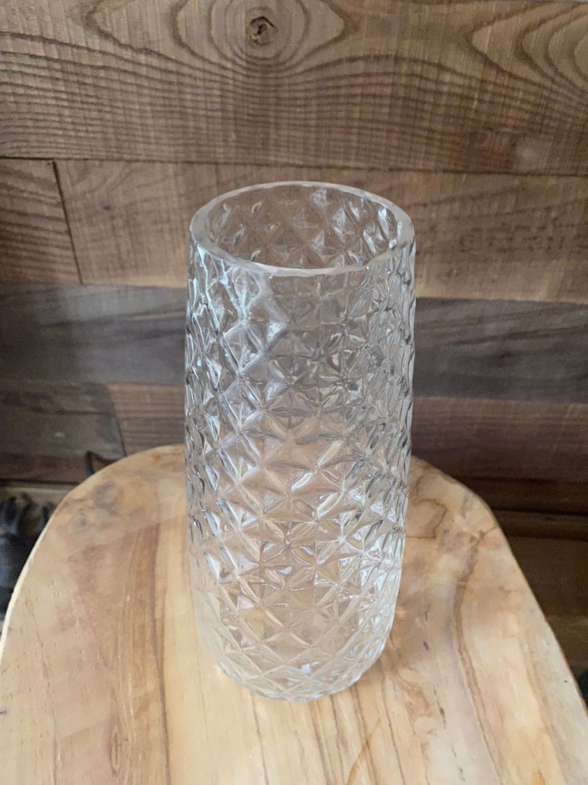 Clear Glass Texture Vase