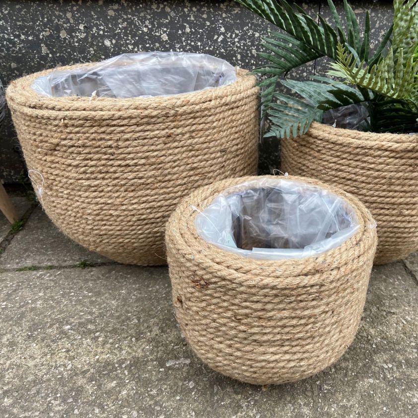 Jute Rope Flower Pots (3 Sizes)