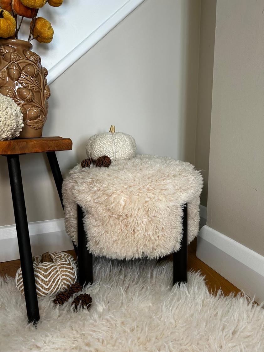 Faux Fur Stool