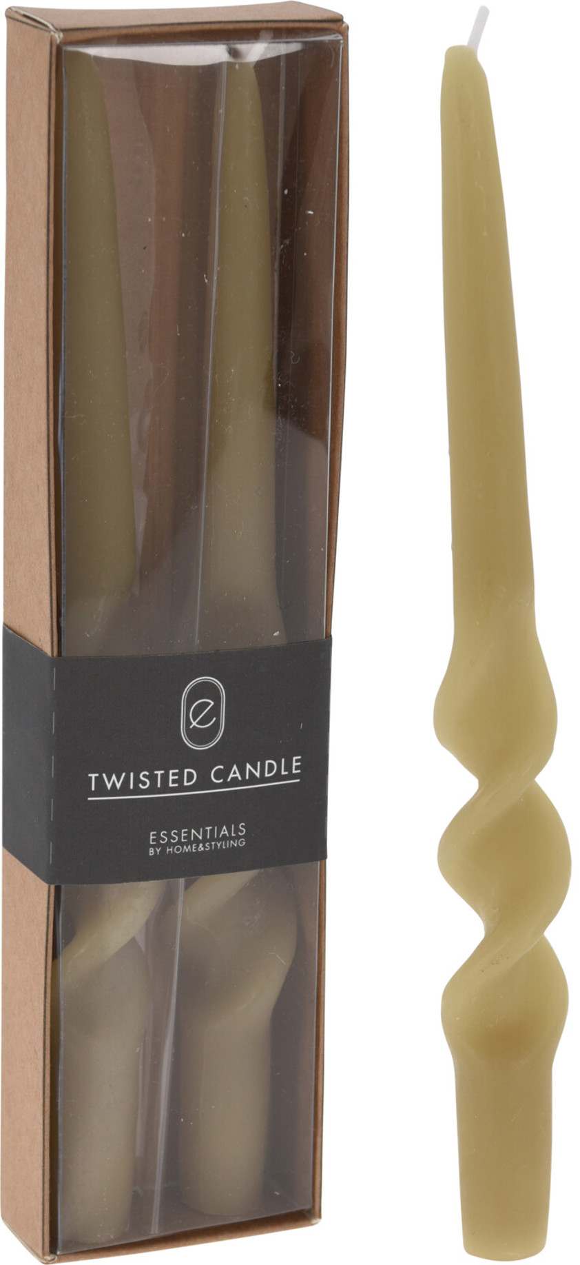 Twisted Candle Set Olive CC5070340