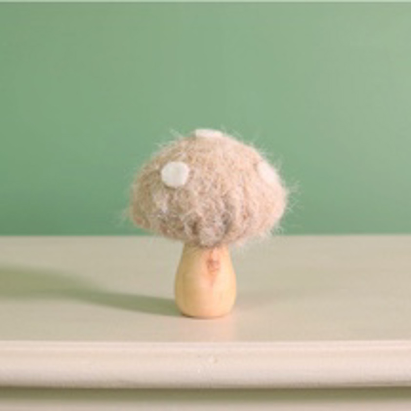 Autumn Felt & Wooden Toadstool