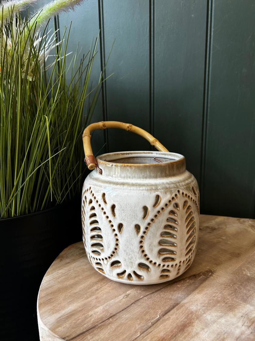 Small Porcelain Bamboo Lantern
