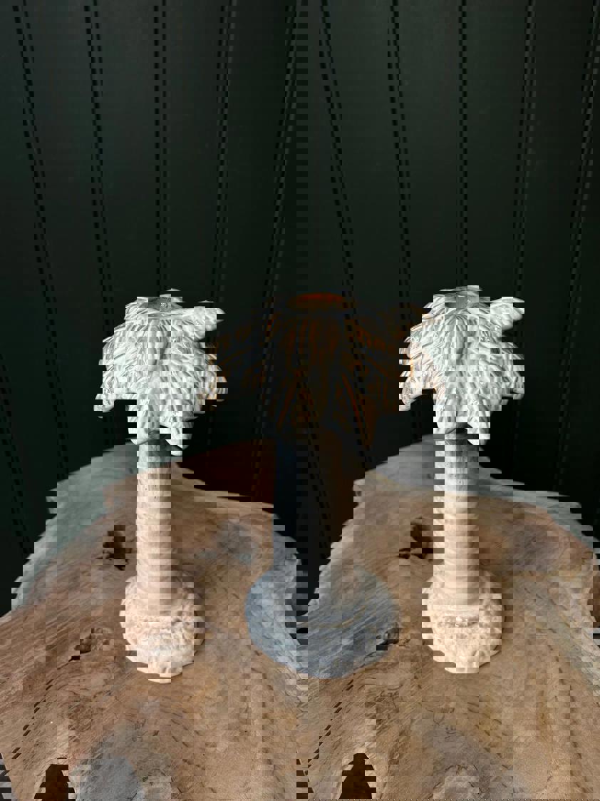 Porcelain Palm Tree Candle Holder